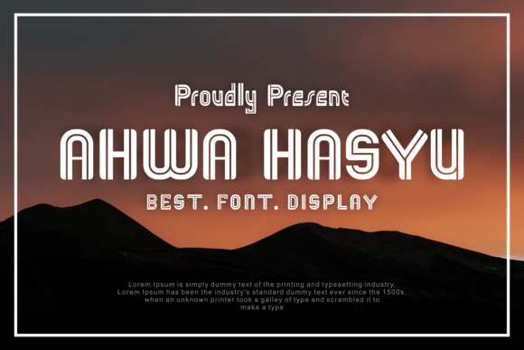 Ahwa Hasyu Font: Bold Display Type for Crafters