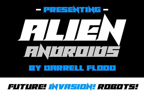 Alien Androids Font Review: A Hi-Tech Display Typeface