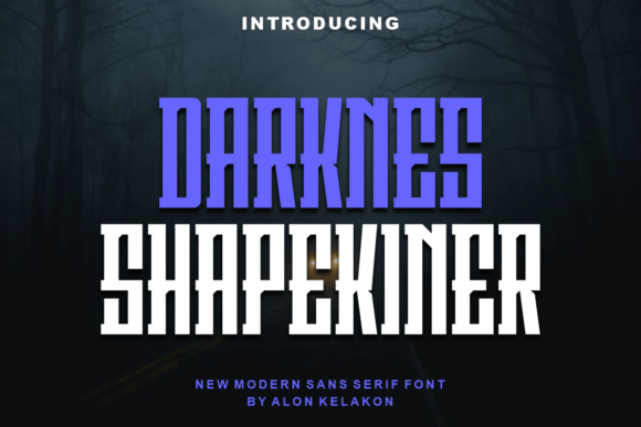 Darknes Shapekiner Font Review: Sharp Display Type