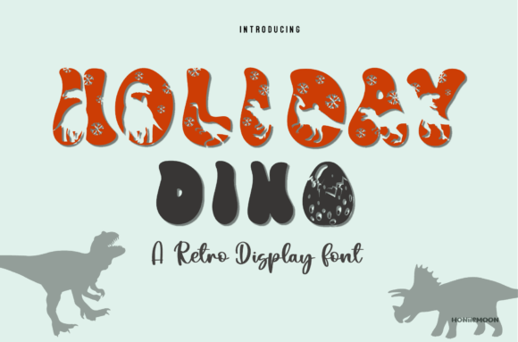 Holiday Dino Font: Playful Display Typography for Web Design