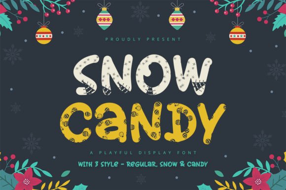 Snow Candy Font: Whimsical Display Type for Crafts